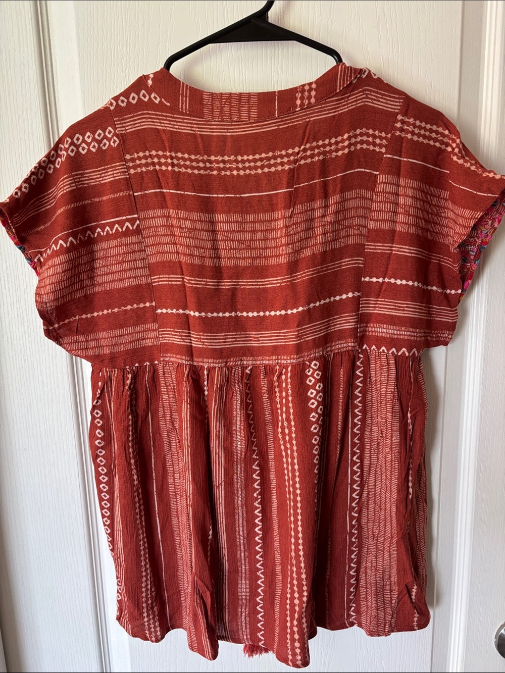 Savanna Jane Rust Embroidered Multicolor Boho Tunic NWOT - Picture 3 of 4